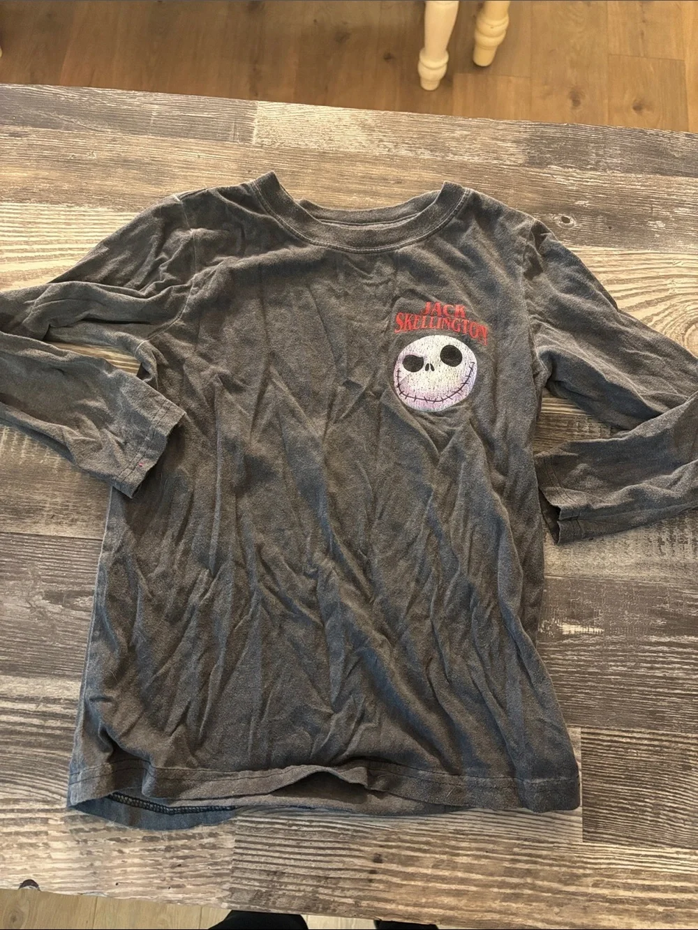 Disney Gray & Red Jack Skellington Long Sleeve Tee Nightmare before Christmas
